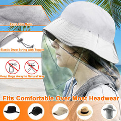 Mosquito Head Net Mesh, Face Neck Fly Netting Hood from Bugs Gnats Noseeums Scre