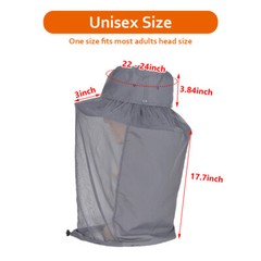 Men Women Mosquito Net Hat Anti Bug Head Netting Bucket Sun Fishing Mesh Bee Cap