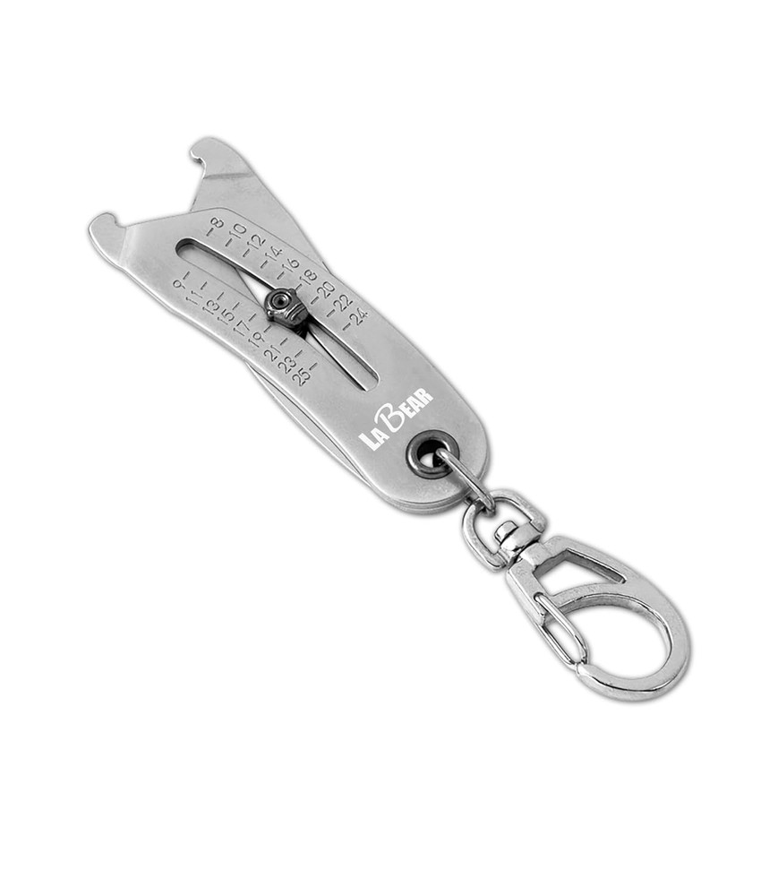 LABEAR Bolt Size Finder Tool Keychain, SAE and Metric 5/16 Inch to 1 Inch 8 to 2