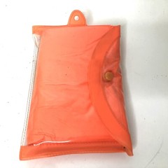 Vintage Adult Poncho Vinyl The Weather Station Orange