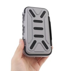 OriGlam Fishing Tackle Storage Box, Double 6.5 x 3.66 x 1.77 inches, Gray
