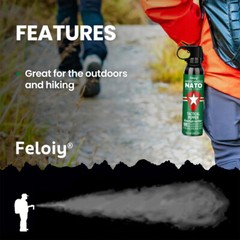 Feloiy NATO Bear Spray 11 oz Holster Powerful Stream Strongest Legal Formula