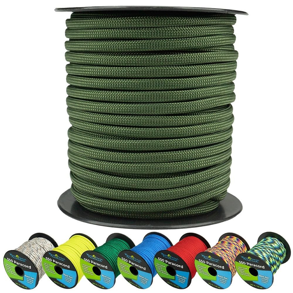 550lb Paracord Spools – 7 Strand Type III Tactical Parachute Cord for Hiking,…