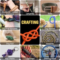 Paracord Rope 550 lb – 5/32″ Parachute Cord 4MM 7-Strand para Cord 200ft Orange