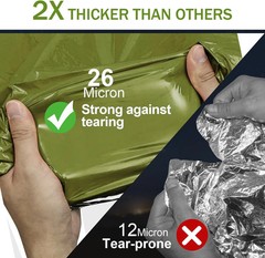 3-Pack Emergency Blanket, Extra-Thick Extra-Large Survival Blanket, Thermal Refl