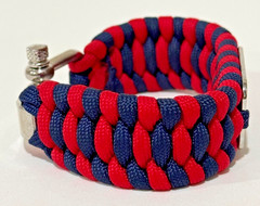 America 250 Adjustable Paracord Emergency Survival Bracelet w/USA Flag Tag