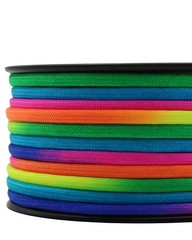 Fashion Lab Soft Rainbow Cord 7 Strands 4 Mm 3/16 Nylon Paracord Dip-Dye Nylon