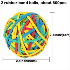 Rubber Band Ball 2 pack Size 33 Rubber Bands 300pcs Wide Strong | Colors Rubber