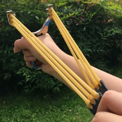 1PC Tactical Hunting Shooting Slingshot Latex Rubber Tube Band Catapult Bungee