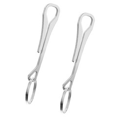 2Pcs Reusable Stainless Steel Key Ring Buckles for Outdoor Travel Use