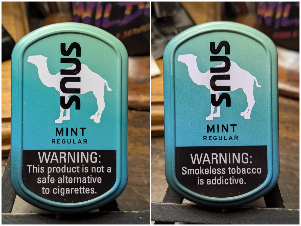 EMPTY Camel Mint Snus Tin Set (2) w/ Phrases 3″ Crafts/Survival/Fishing Storage