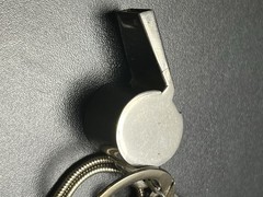 Acme Thunderer Whistle England w/ Chain Vintage Metal Referee