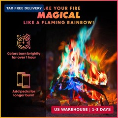 Magical Flames Fire Color Packets (12 Pack), Vibrant Multi-Color Fire for Fire P