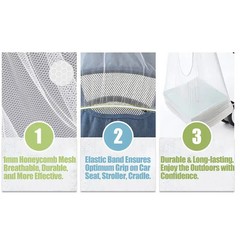 Mosquito Net For Stroller Portable Mini Crib Bug Net Washable Fine Mesh Cover