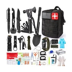 Survival Kits,222 PCS Emergency Survival Gear First Aid Kits with Molle Syste…