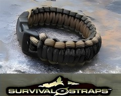 Survival Straps 550 Military Spec Paracord Bracelet Green/Tan 7.5″ Camping New