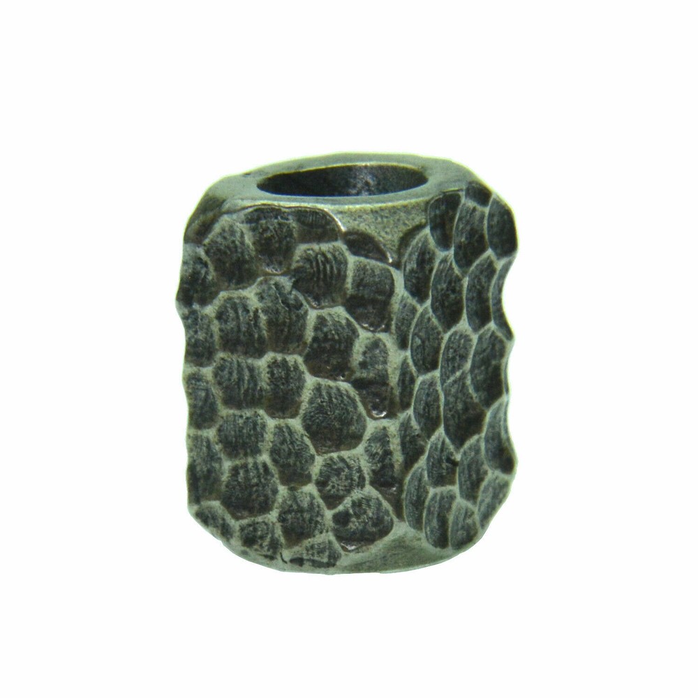Solid Brass Retro Hammered Texture Parachute Cord Knife Lanyard Bead Pendant DIY
