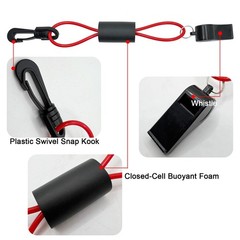 Whistle with Lanyard for Safety, Coast Guard Approved, Floats—Ideal for Boats…
