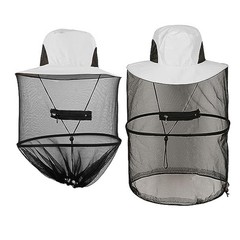 Mosquito Head Net Hat Hidden Mesh Fly Bug Bee Insect Sun Protection Fishing Cap