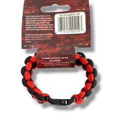 Small (7″) SecureLine Survival Bracelet Clip Red Black 5-6ft Rope New