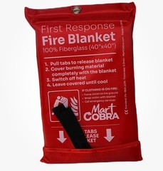 4 x Mart Cobra Fire Blanket for Home and Kitchen Safety Fiberglass 40” x 40”