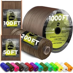 Teceum Paracord Type Iii 550 Copper Brown 1000 Ft 4Mm Tactical Rope Mil-Spec