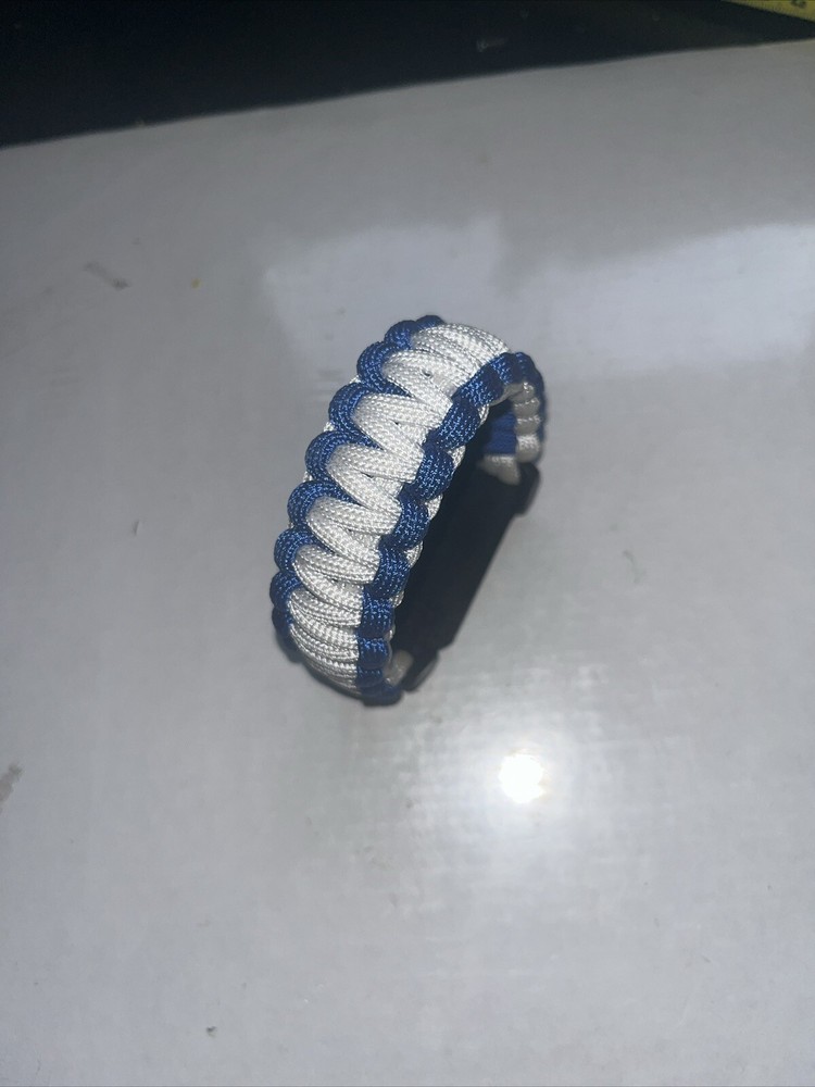 Blue and White Reversable Paracord Bracelet Royals Dodgers Colors