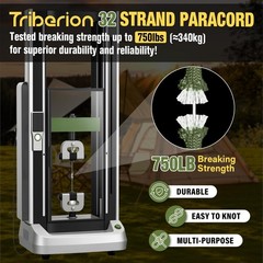 TRIBERION Paracord Rope 750 lb – 50ft 5/32″ Parachute Cord 50ft, Army Green