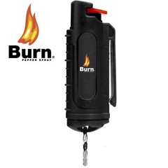 BURN Keychain Pepper spray Self Defense – 1 Pack .50oz Black