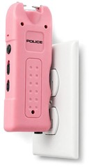 POLICE Stun Gun 628-700 BV Rechargeable LED Flashlight Siren Alarm Pink