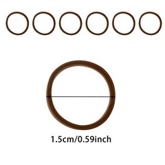 ONLYKXY 400pcs Natural Rubber Bands,15mm/0.6inch Soft Elastic Bands Brown