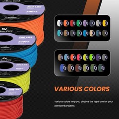 2mm Paracord 100ft Nylon Rope 3 Strands Type I Cord for DIY, Camping, Outdoor…