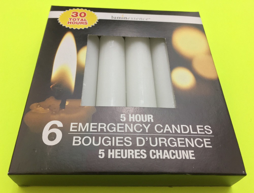 LOT OF 12 EMERGENCY 5 HOUR CANDLES DOOMSDAY PREPPER BUG OUT BAG COMPACT VERSION