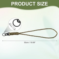 Paracord Lanyard, 1Pcs & Army Green Camouflage Fit for (Keys Whistle)
