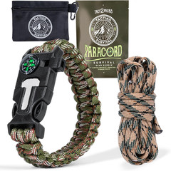 Tactiko Tactical Bracelet & 10′ Paracord | Compass, Mini Saw & Fire Starter