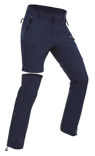 Women’s-Hiking-Pants Convertible-Zip-Off-Quick-Dry-Pants for Cargo, Small Navy