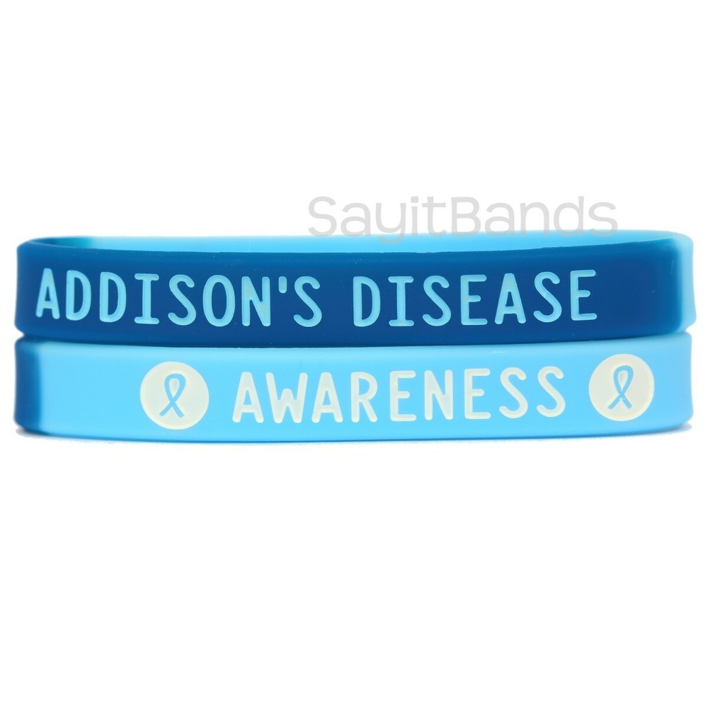 Addison’s Disease Wristbands Awareness Bands Adrenal Insufficiency Bracelets Lot