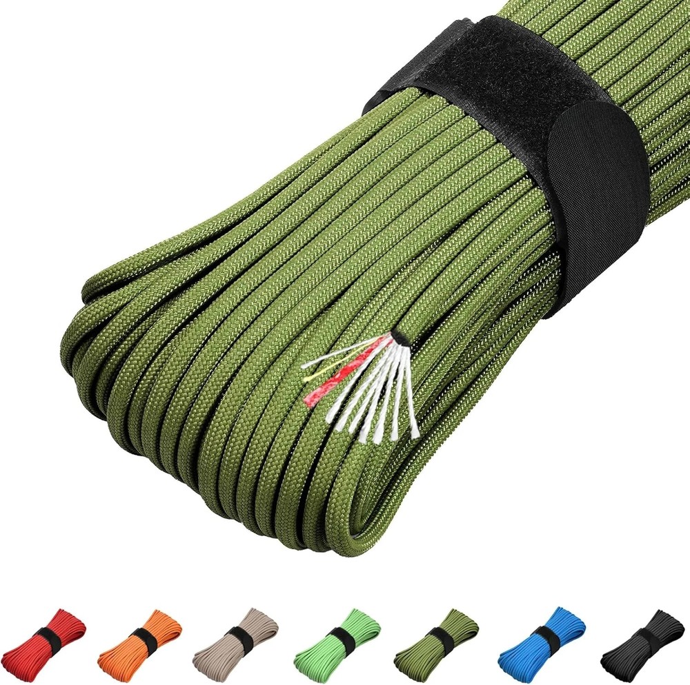 Survival Paracord 550 Fire Paracord Survivor Nlyon Rope Cord 10 Strands US Milit