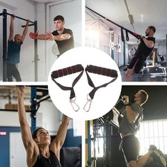 D-Ring Metal Gym Handles Grip Workout Home Resistance Bands Fitness Accessories