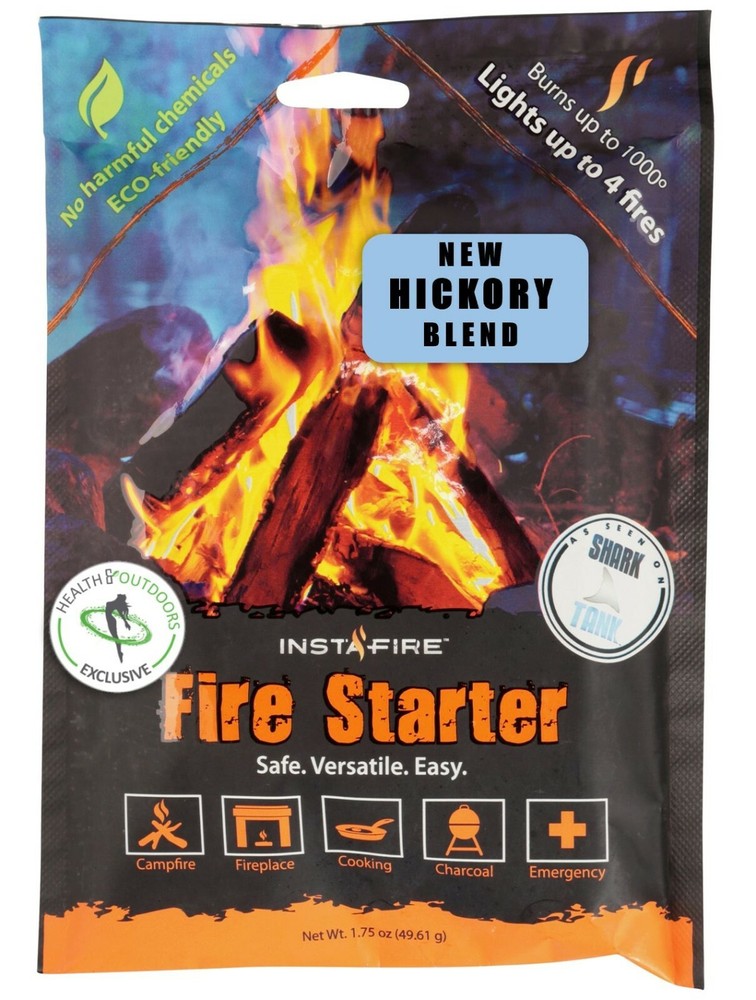 NEW HealthandOutdoors Instafire HICKORY Blend (6 Pack)