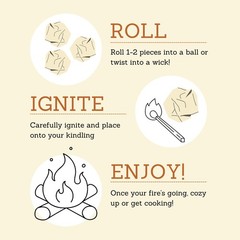 Bee’s Wrap ReKindle Natural Fire Starters – 25 Fires – Made in Firestarter