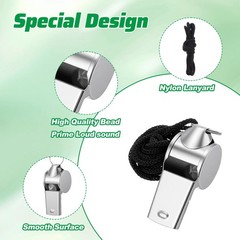 100 Pcs Stainless Steel Whistle Sports Training Cheerleader Team and Coaches …