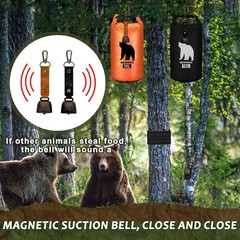 Hlimior 2 Pcs 10L waterproof bear bags with 4 nylon ropes, 4 clips & 2 rock p…