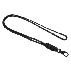 19″ Paracord Lanyard Lobster Clasp Necklace Badge Holder Straps Cord Black