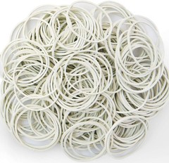AMUU Rubber Bands office 300pcs white Small for 300 pcs, White
