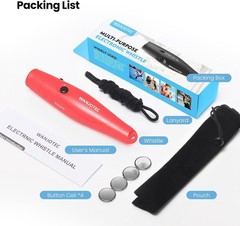Battery Operated Electronic Whistle with 3 Adjustable Loud Sounds & Lanyard