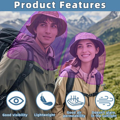 Oversized Mosquito Net 42 X 25 Inches Ultra Large Mosquito Head Net Face Neck