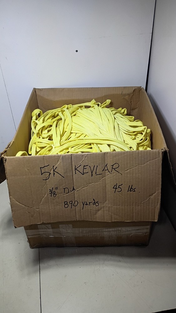 890 Yards 149000 T10A Braided Cord Made with Kevlar 100% 3/8″dia 5,000 lb Break