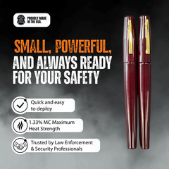 2 Police Magnum Black Pen Pepper Spray Self Defense Personal Protection Security