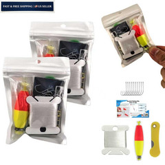 LoDinpo Mini Survival Fishing Kit–Emergency pocket, black with red accents